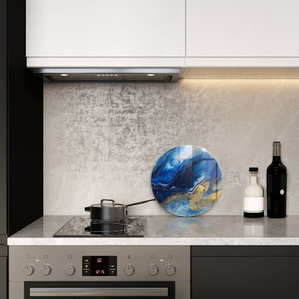 De vidrio templado Mármol azul y oro