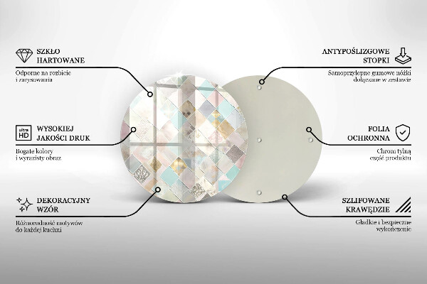 De vidrio templado Composición en colores pastel