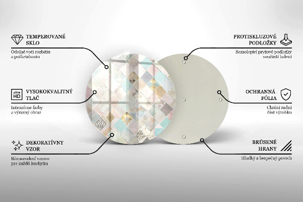 De vidrio templado Composición en colores pastel