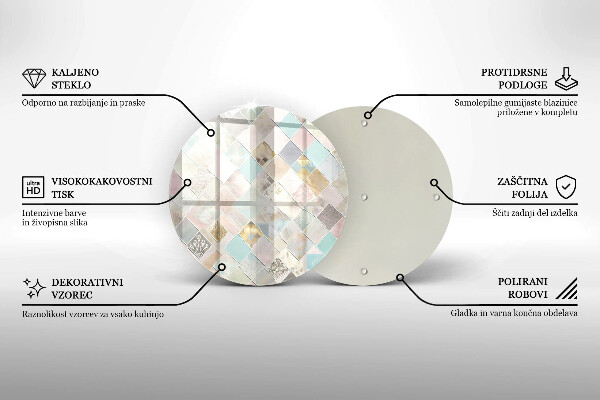 De vidrio templado Composición en colores pastel