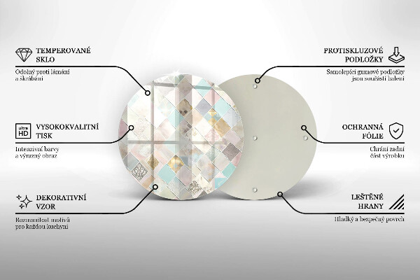 De vidrio templado Composición en colores pastel