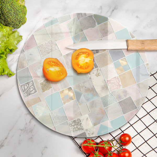 De vidrio templado Composición en colores pastel