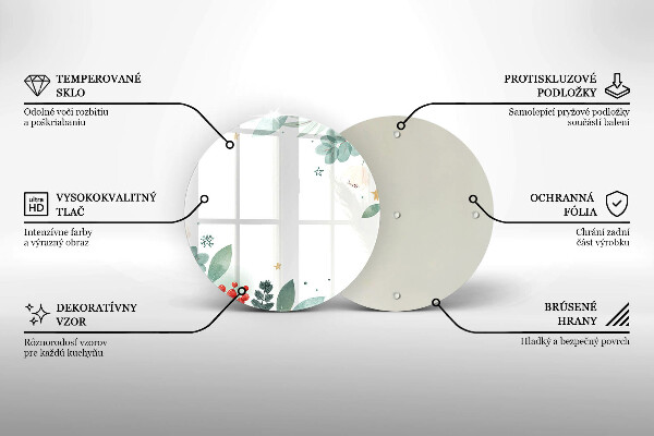 De vidrio templado Hojas de acuarela