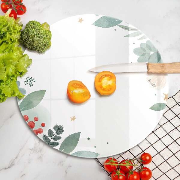 De vidrio templado Hojas de acuarela