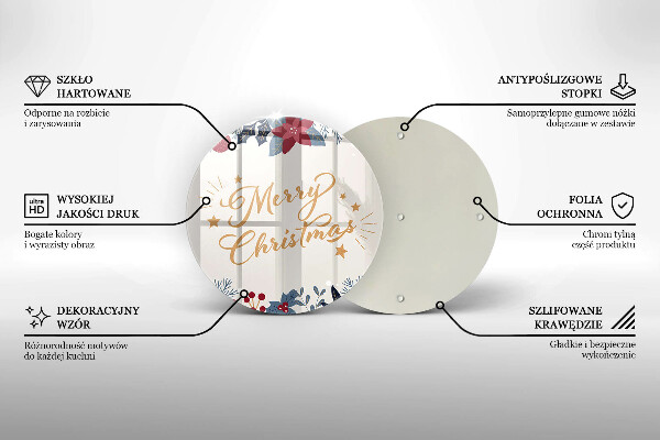 De vidrio templado Merry christmas