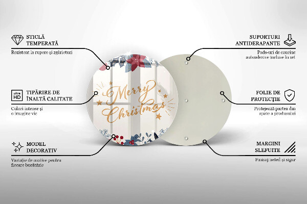 De vidrio templado Merry christmas