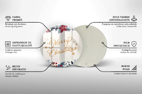De vidrio templado Merry christmas