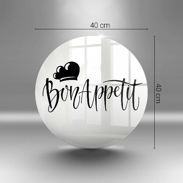 De vidrio templado Inscripción de bon appetit