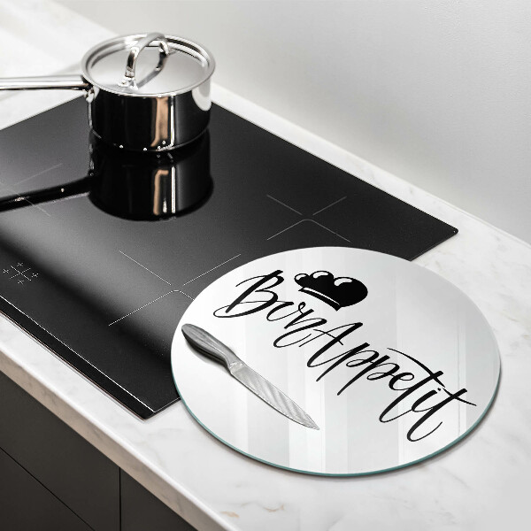 De vidrio templado Inscripción de bon appetit