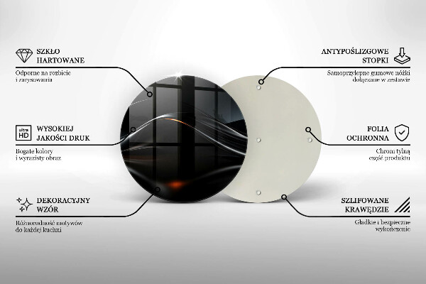 De vidrio templado Diseño abstracto 3d