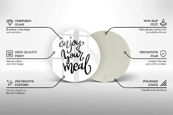 De vidrio templado Enjoy your meal