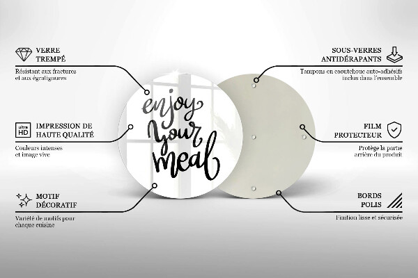 De vidrio templado Enjoy your meal