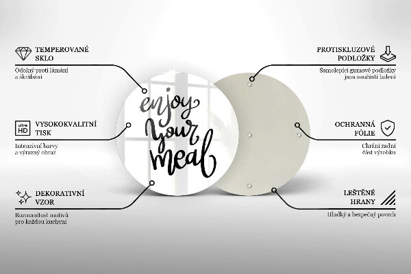 De vidrio templado Enjoy your meal