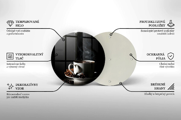 De vidrio templado Una taza de café caliente