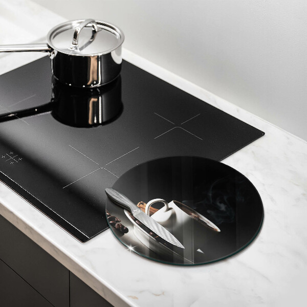 De vidrio templado Una taza de café caliente