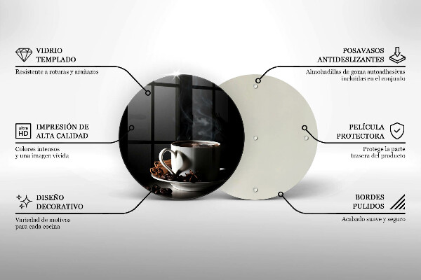 De vidrio templado Una taza de café caliente