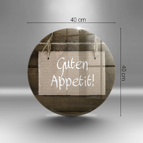 De vidrio templado Inscripción de guten apetit en tableros