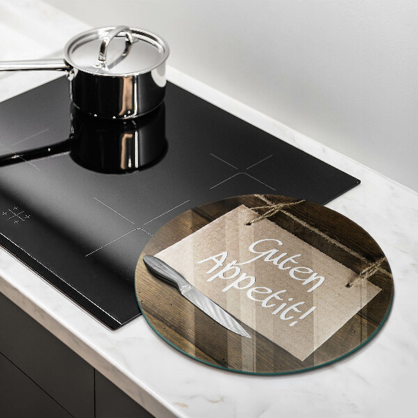 De vidrio templado Inscripción de guten apetit en tableros