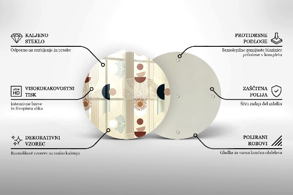 De vidrio templado Formas de geometría boho