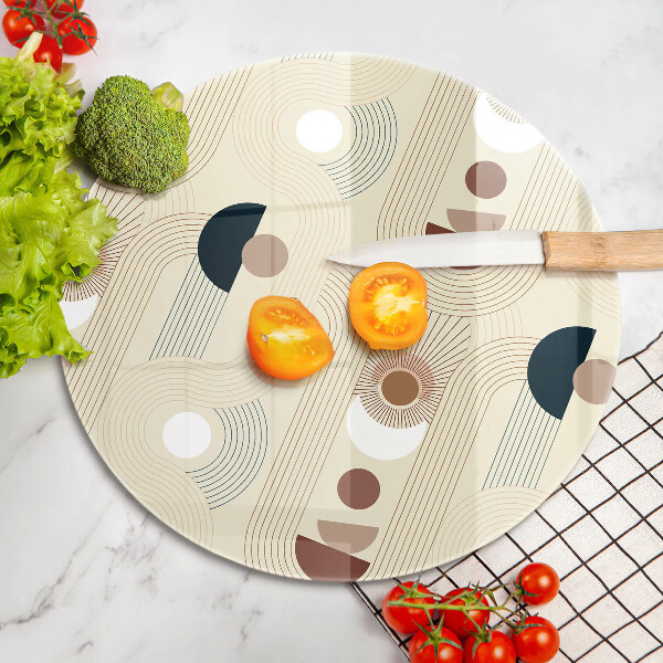 De vidrio templado Formas de geometría boho