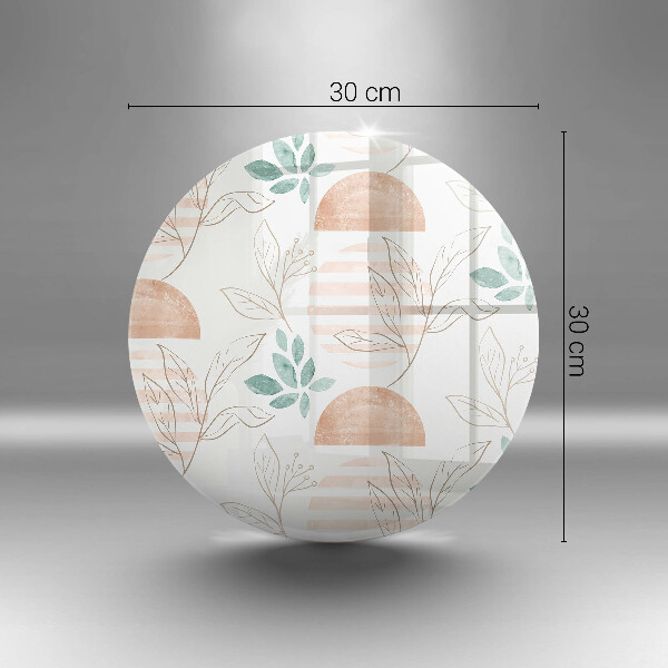 De vidrio templado Patrón de hojas boho