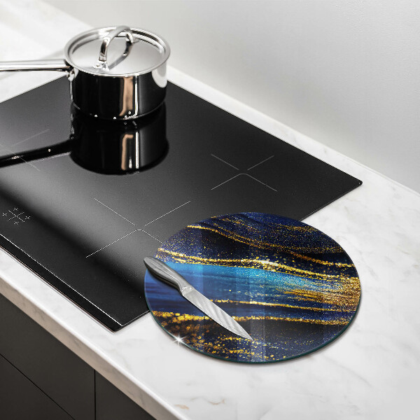 De vidrio templado Abstracción azul marino