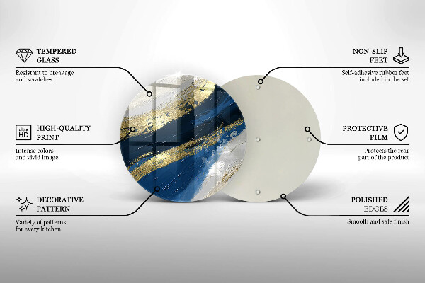 De vidrio templado Textura con oro