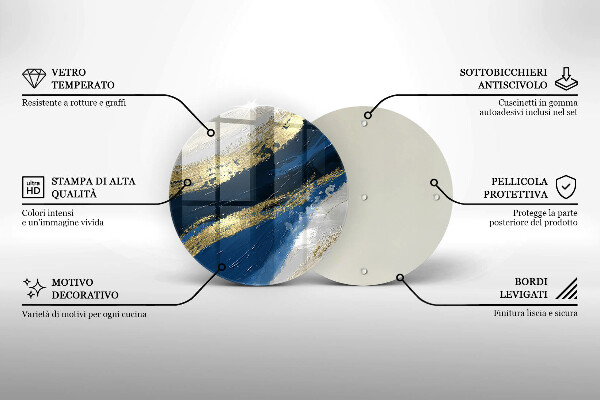 De vidrio templado Textura con oro