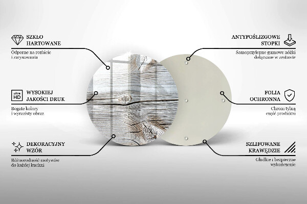 De vidrio templado Estructura de madera brillante