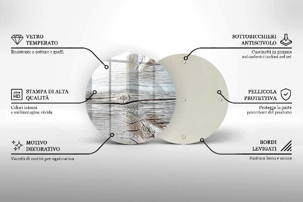 De vidrio templado Estructura de madera brillante