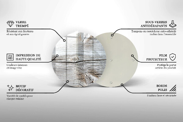 De vidrio templado Estructura de madera brillante