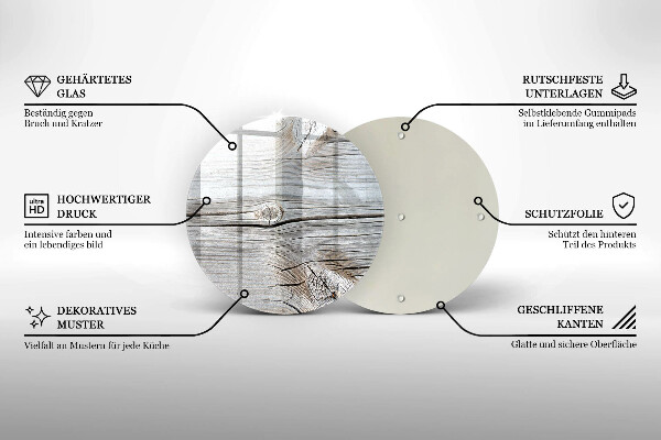 De vidrio templado Estructura de madera brillante