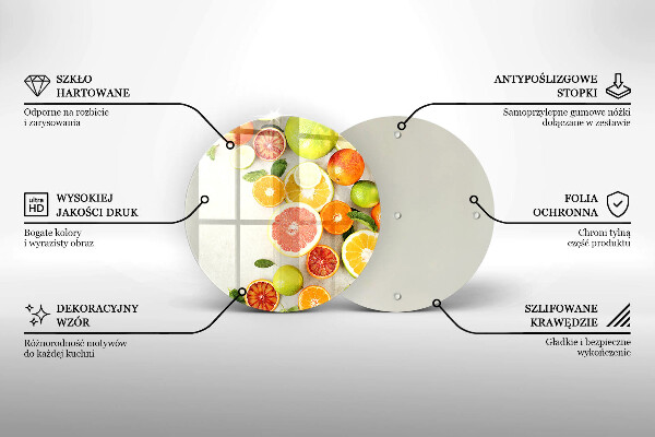De vidrio templado Frutas cítricas