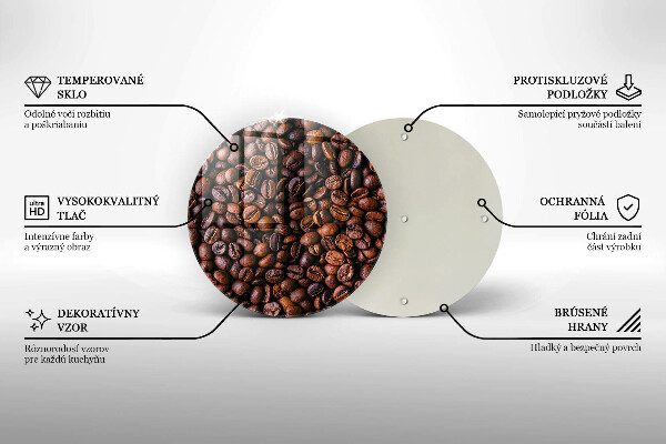 De vidrio templado Granos de café