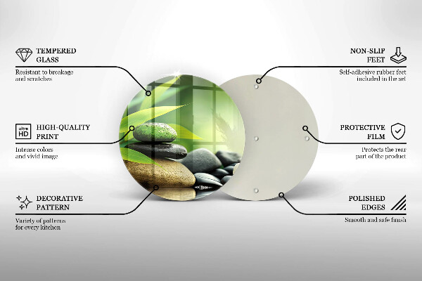 De vidrio templado Piedras de bambú zen