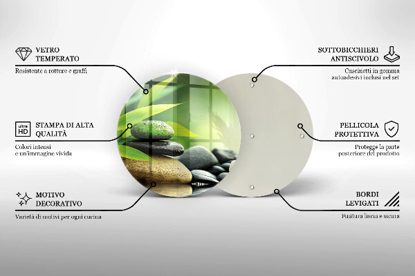 De vidrio templado Piedras de bambú zen