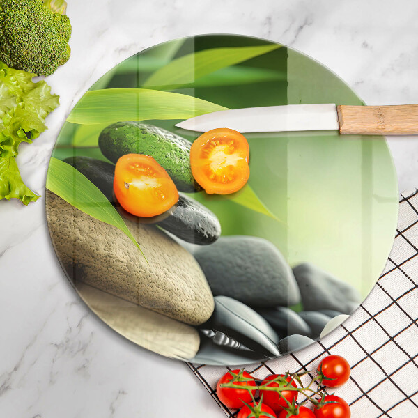 De vidrio templado Piedras de bambú zen