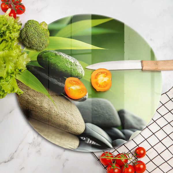 De vidrio templado Piedras de bambú zen