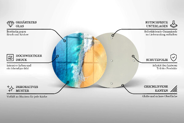 De vidrio templado Playa y mar