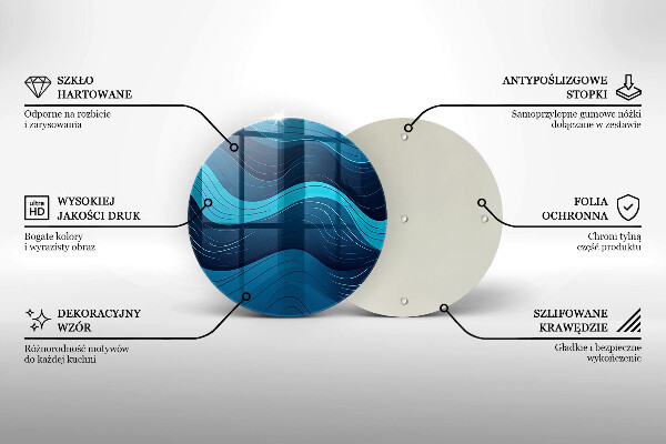 De vidrio templado Ondas abstractas