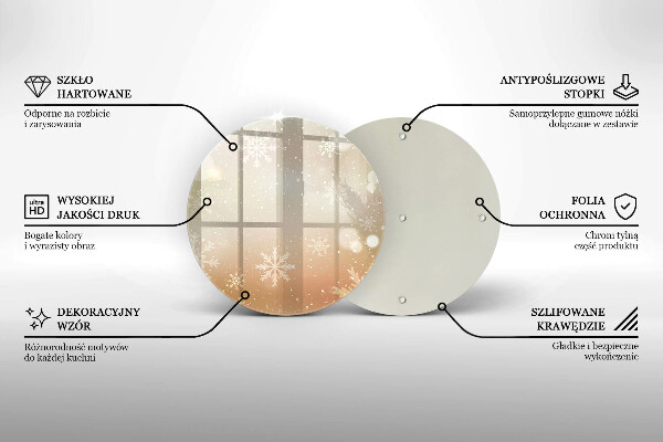 De vidrio templado Copos de nieve