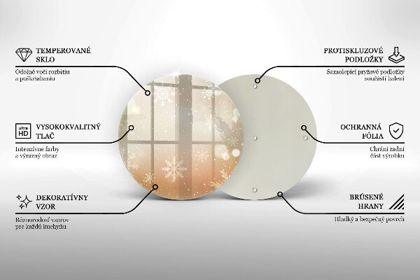 De vidrio templado Copos de nieve
