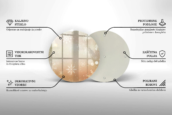 De vidrio templado Copos de nieve