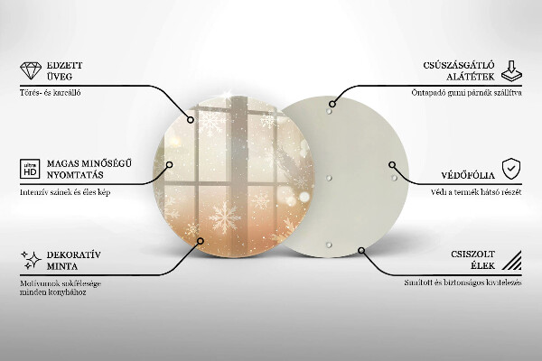 De vidrio templado Copos de nieve
