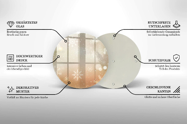 De vidrio templado Copos de nieve