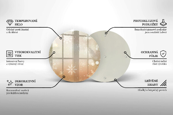 De vidrio templado Copos de nieve