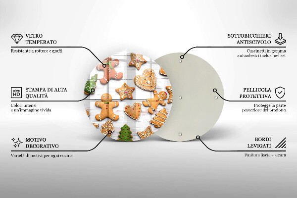 De vidrio templado Pan de jengibre navideño