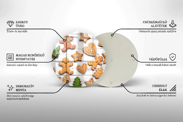 De vidrio templado Pan de jengibre navideño