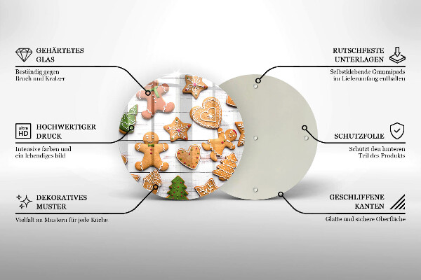 De vidrio templado Pan de jengibre navideño