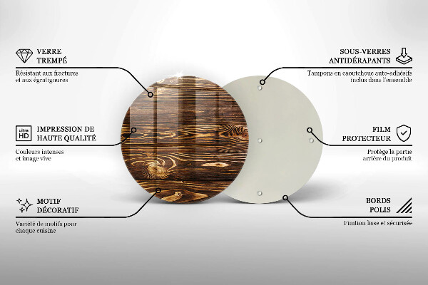 De vidrio templado Textura de madera